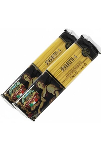 Campagna معكرونة سباغيتي إيطالية فاخرة رقم 4، عبوة من قطعتين وزن كل منهما 500...