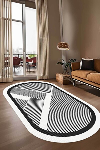 Decomia Home Covor digital anti-alunecare, lavabil, cu dungi, pentru living, ...