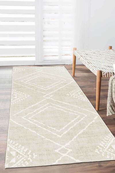 Decomia Home Dijital Kaymaz Yıkanabilir Kilim Desen Etnik Salon Halısı Mutfak...