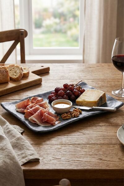 Külsan 30034.CAL - Terra Callisto 2'li Dikdörtgen Tabak Seti 34,1x23,6 cm, Th...