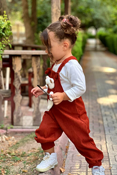 Pollito Unisex Boy Çizgi Fitilli Teddy Oyuncaklı 2'li Salopet