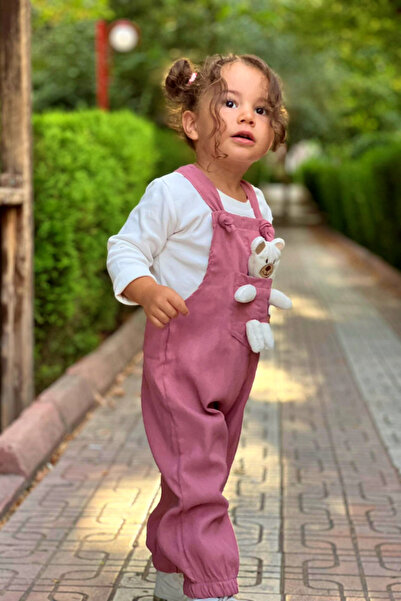 Pollito Unisex Boy Çizgi Fitilli Teddy Oyuncaklı 2'li Salopet