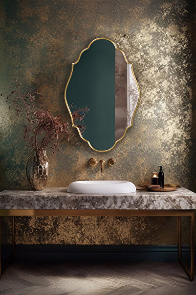 Fawdecor Ahşap Çerçeveli Modern Dekoratif Duvar Aynası