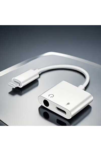 Jopus Lightning Uyumlu Kulaklık Şarj Çevirici Dönüştürücü Adaptör Aux Kablosu...