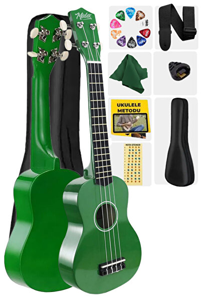Midex Ukx-233gr Yeşil Concert Ukulele (ASKI ÇANTA METOD PENA)