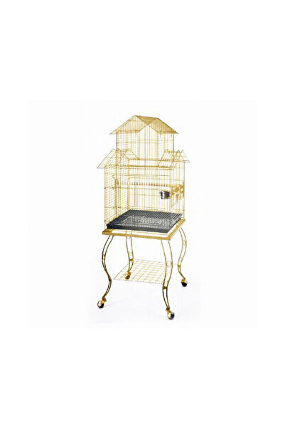EuroGold Sehpalı Papağan Kafesi Gold 51x51x139 Cm