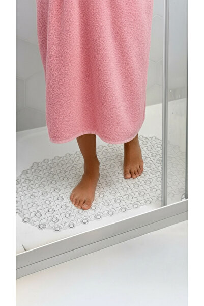 Tropikhome Banyo Paspası Şeffaf Silikon Kaymaz Vakumlu Duş Paspası