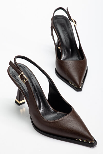 ELEVAM Stone Detailed Heeled Evening Dress Shoes Women's Stiletto