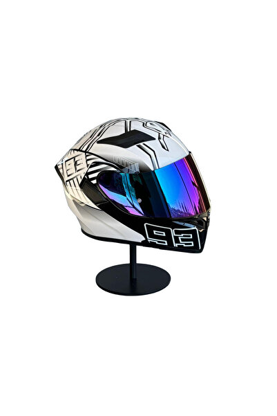 scharf 902 Çene Açılır Motosiklet Kaskı – Güneş Gözlüklü (Rainbow Vizörlü) H3