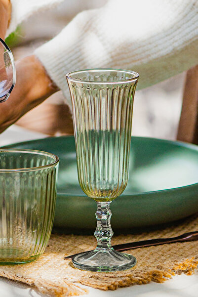 Rakle Splendid 4-Piece Coffee Side Glass Set Green 120 Cc