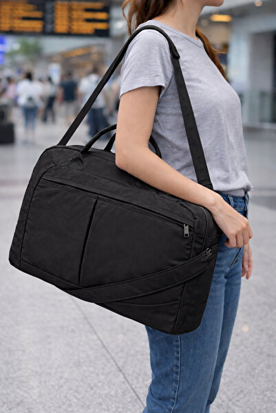 KAFF Büyük Boy Siyah Unisex Önü Cepli Ayarlanabilir Omuz Askılı Spor Fitness ...