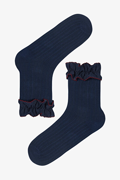 Penti Pamuklu Bilek Kısmı Fırfırlı Soket Çorap