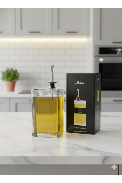 MEDUSA 500ml Dikdörtgen Cam Yağdanlık