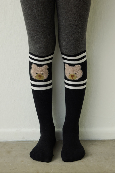 Penti Chiloți negri Pretty Bear pentru fetiță