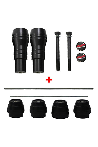 GP KOMPOZİT Yamaha MT-07 2014-2024 Uyumlu 6 lı Takoz Seti Siyah