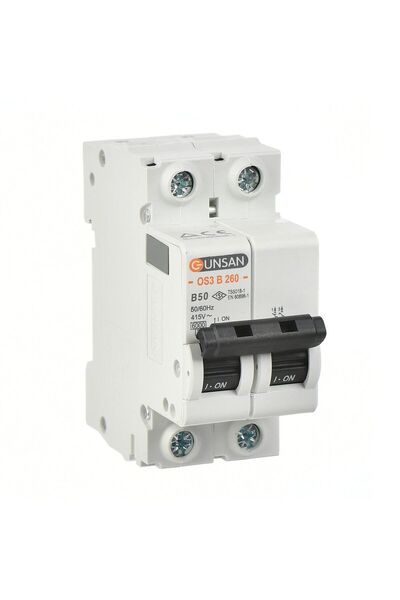 Günsan Elektrik Günsan Valta Otomatik Sigorta 2 Kutup 6kA B Tip 50A