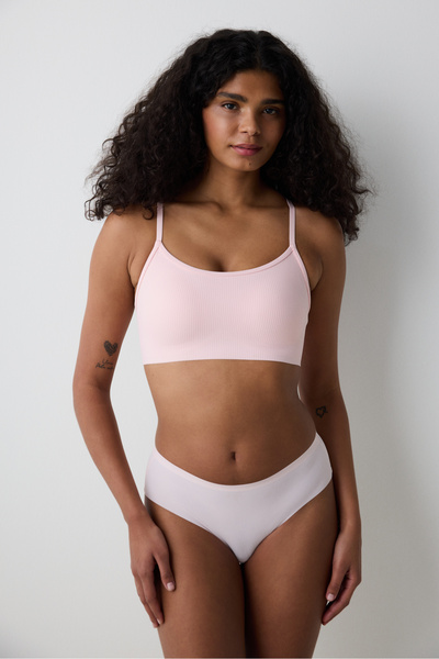 Penti Ribbed Micro Bonding Pink Top