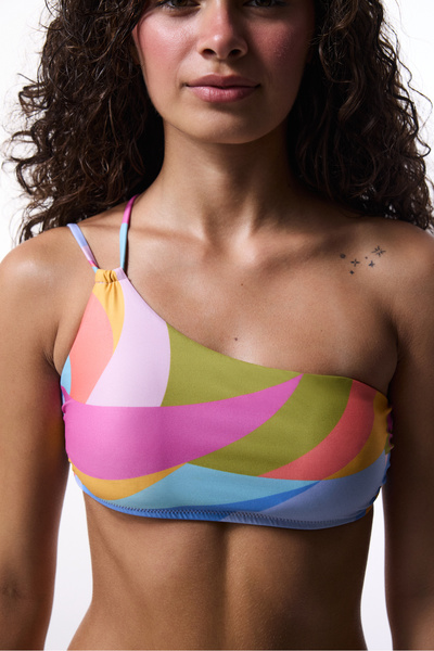 Penti Top de bikini colorat Beja Halter