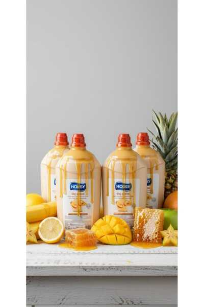 Hobby Saç Kremi 3 Lt 4'lü-(12 LT TOPLAM) Vitaminli, Keratinli, Parlaklık Ve %0 Paraben