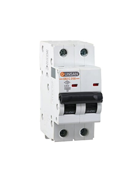 Günsan Elektrik Günsan Valta Otomatik Sigorta 2 Kutup 10kA C Tip 63A