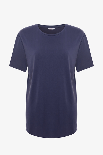 Penti Dark Indigo Crew Neck Loose Fit Modal T-Shirt