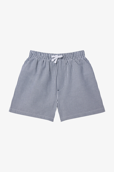 Penti Jungen Miro Navy Gestreifte Shorts mit Schnürung