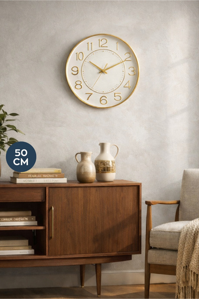 HOMİNG Ceas de perete de culoare aurie 40 cm 242270