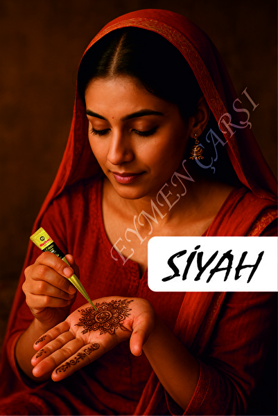 EYMEN ÇARŞI /Koni Hint Kınası Siyah/El ve Vücut Kınası/Hint Kınası 40 gr