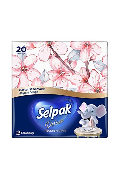 Selpak منديل منقوش سلسلة فاخرة أنيقة - منديل عرض - متعدد الألوان