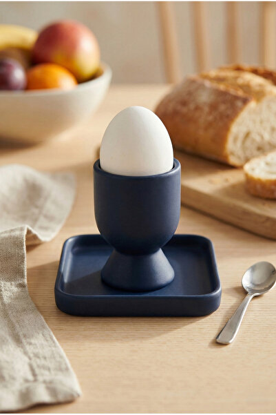 Noldor Antique Blue Soft Elegance Boiled Egg Holder and Presentation Plate