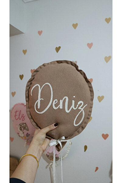 ebrulim Balon Yastık Bebek Odası Dekorasyon Punch İşleme Kişiye Özel