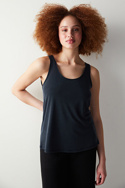 Penti Siyah Askılı Loose Modal Atlet