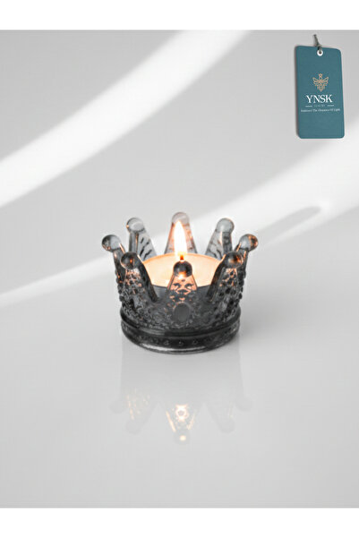 YNSK Luxury | Royal Crown | Mumluk ve Tealight Mum Tutucu | 1 Adet