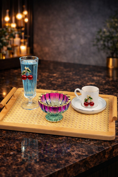 YzHome Hazeran Tray with Handles Presentation Enjoyment Tray 23*35CM