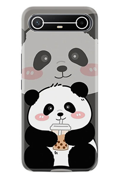 TECNO Spark Slim (KM9) Kılıf Boutique Baskılı Resimli Milkshake Panda Pcode -058