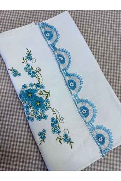 TUTUYA TEXTIL منشفة يد مطرزة بالخرز مخملية مقاس 50 × 90 سم منشفة زفاف مزدوجة ...