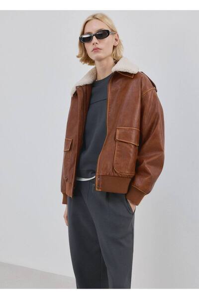 MANGO Woman Düz kesim pamuklu pantolon