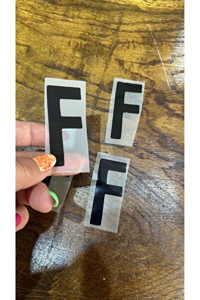 Gönülden Tasarım 4 komada peglanog slova F za transfer štampu Arma 6X3 cm
