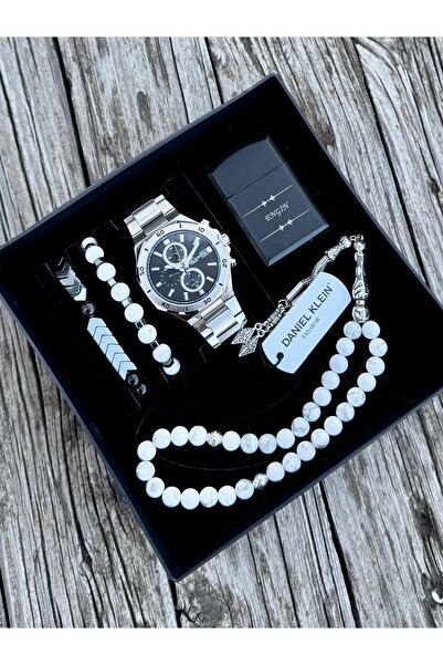 Daniel Klein Orijinal Exclusıve Fonksiyonlu Kol Saati Doğal Taş Tespih Ve Bil...