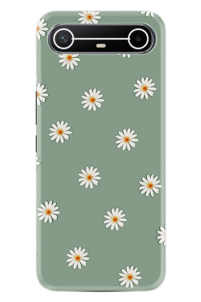 TECNO Spark Slim (KM9) Kılıf Boutique Baskılı Resimli Yeşil Papatyalar Pcode ...