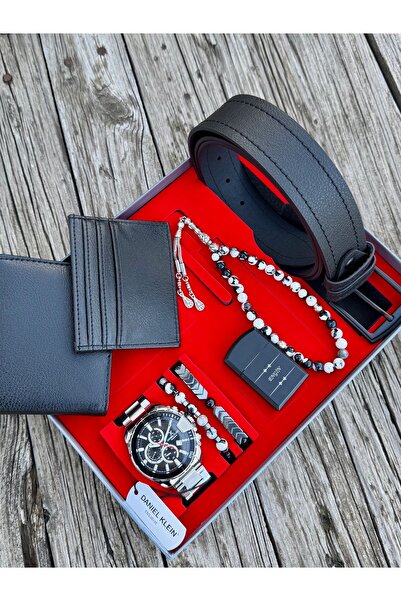 Daniel Klein Exclusıve Fonksiyonlu Kol Saati Kemer Cüzdan Doğal Taş Tespih Bi...