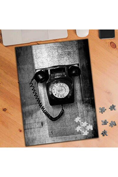 Genel Markalar Siyah Nostalji Telefon 240 Parça Puzzle Yapboz-76463