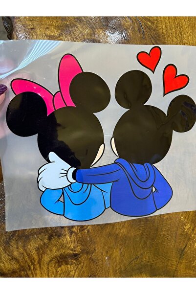 Gönülden Tasarım Μίκυ Μάους και Μίνι Μάους Σιδερότυπο με σχέδιο - 27x23 εκ.