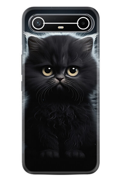 TECNO Spark Slim (KM9) Kılıf Boutique Baskılı Resimli Tombul Kedi Pcode -003