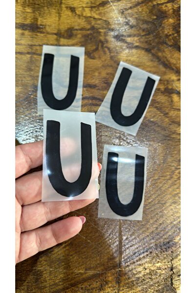 Gönülden Tasarım 4 komada peglanog slova U za transfer štampa Arma 6X4 cm