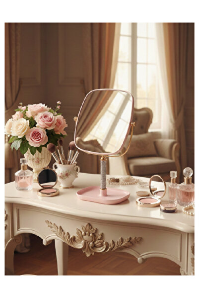 Golden Angel LALE AYAKLI TAŞLI MASA MAKYAJ AYNASI