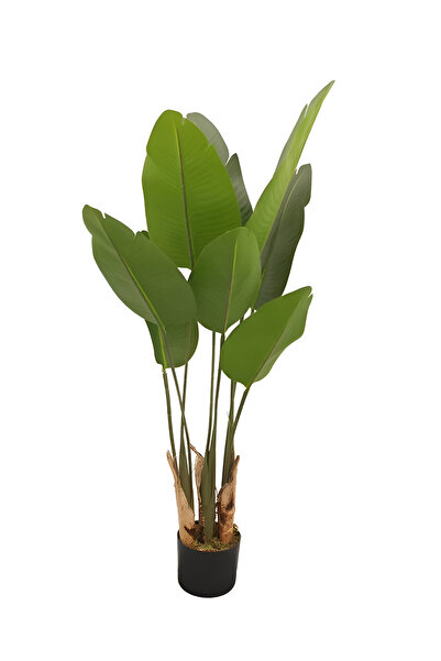 Essentials 360 شجرة موز اصطناعية 120 سم مع طحلب وأصيص