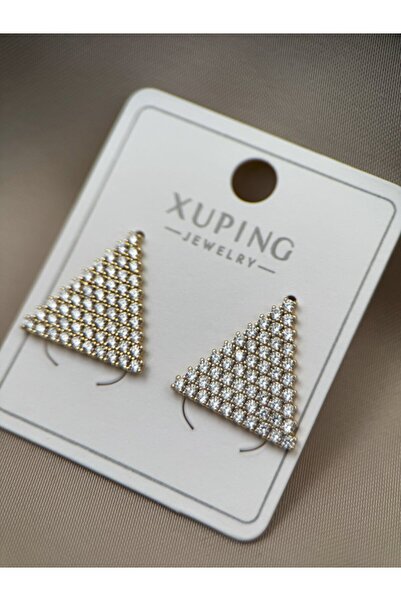 Luseda أقراط نسائية بتصميم مثلث من الحجر الفولاذي المقاوم للصدأ