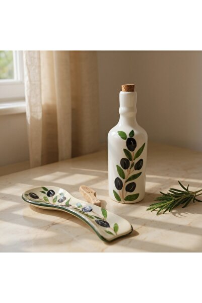 Mediterranean Style Kitchen Decoration, Hand Embroidered Ceramic Product Set