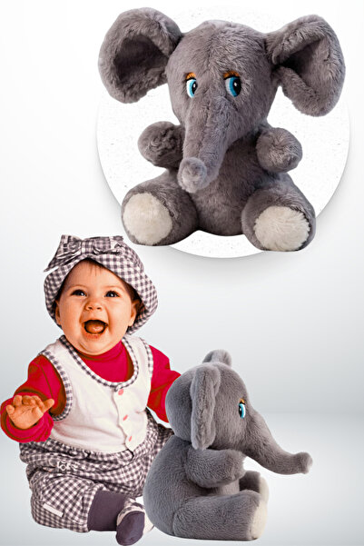 viyolmarketim لعبة الفيل القطيفة 22 سم - رفيق النوم القطيفة الناعم - الفيل ال...